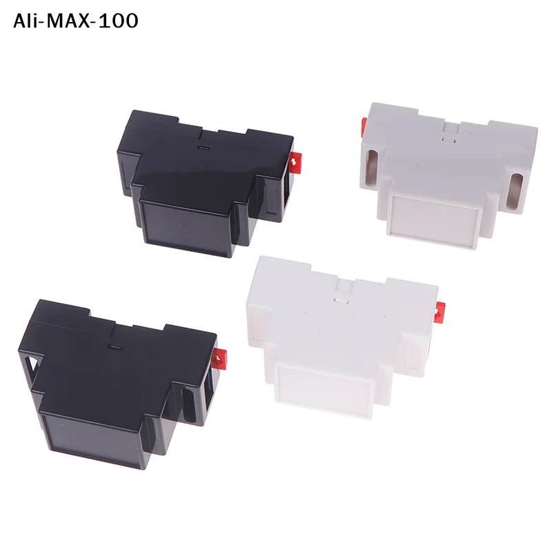 【X100】1PC DIN Rail PLC Junction Box Plastic Electronics Box Project Case 4Colors 88x37x59mm 35-Rail Mounting Instrument Housing