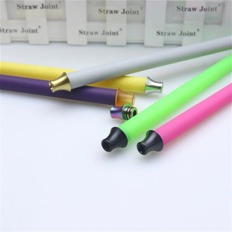 1 قطعة طرف بالتنقيط 510 مظلة على شكل مفصل قش بلاستيكي من الفولاذ المقاوم للصدأ #6