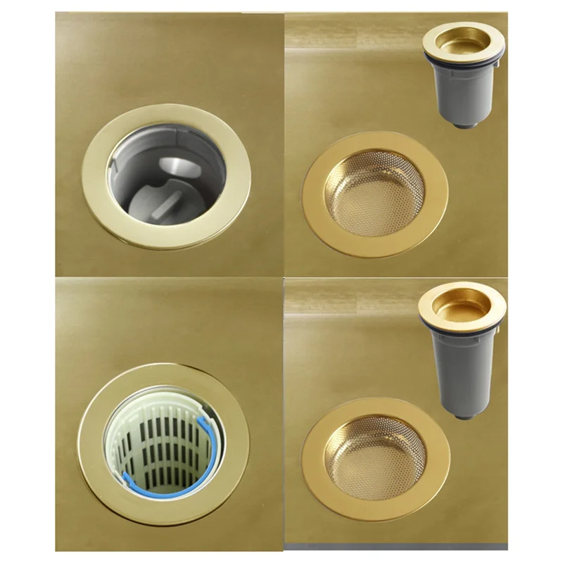 ABKS-Kitchen Sink Funnel Anti Blocking Sink Dishwasher Basin Floor Drain Basket Filter Hair Catcher Strainer