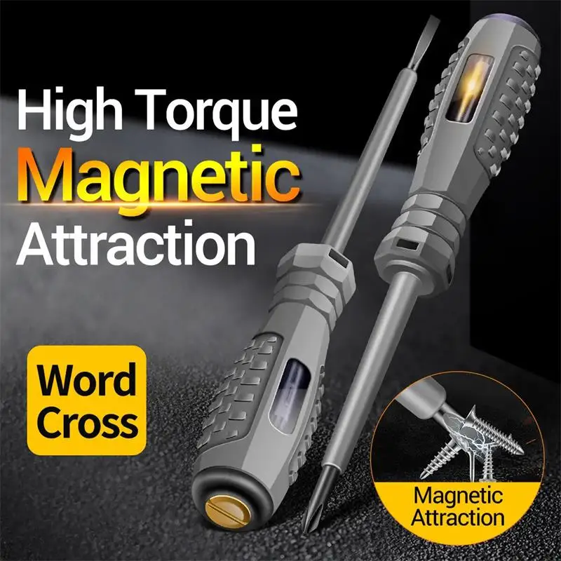 B05 Word/cross Screwdrivers Neon Bulb Indicator Meter Electric Pen Insulated Electrician Highlight Pocket Tester Pen Tools