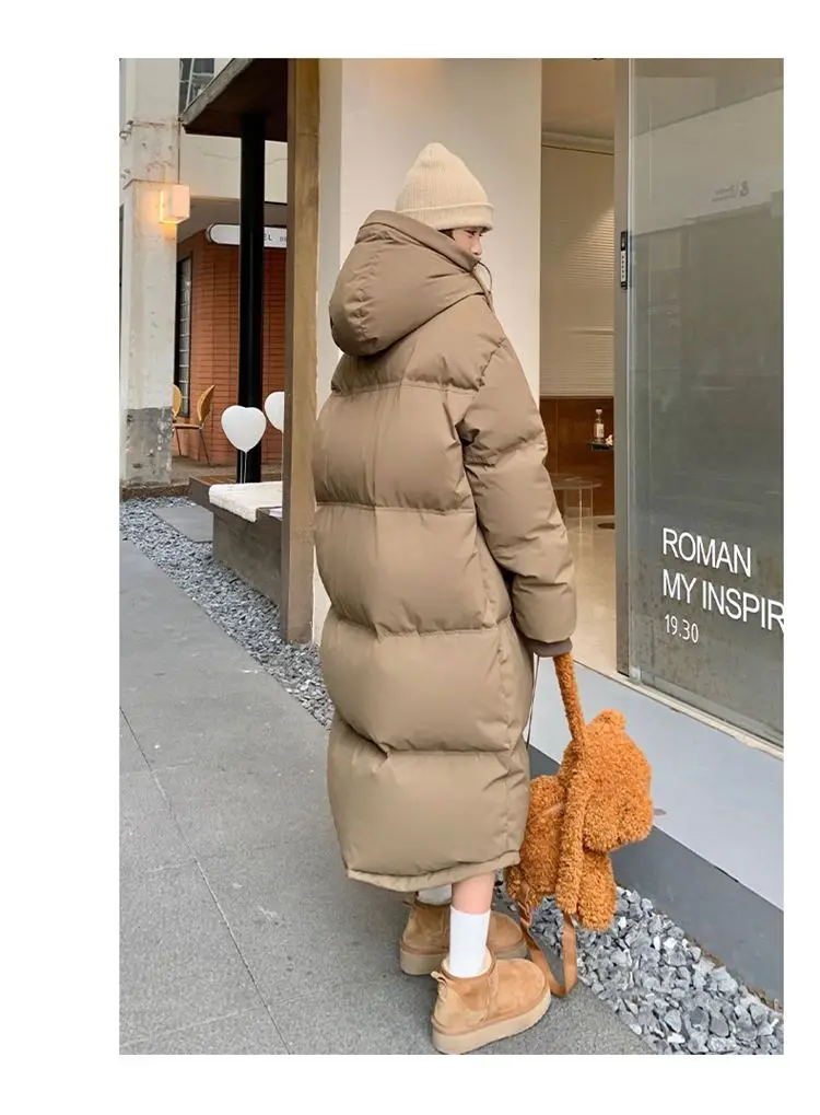 ZAROY Padded Women Jacket Windproof Warm Winter Long Parkas Overcoat Loose Casual Hoodie Coat Skiing Outerwear Длинные п