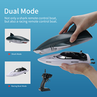 RC Speed Boat Electric Toys for Kids Boys 2 In 1 Remote Control Racing Boats Small Ship Shark Summer Toy Children Swimming Pool