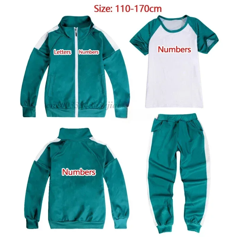 

In Stock Squid Player 456 Cosplay Costume 230 Thanos Tracksuit Jacket T-shirt Pants Suit Teenagers Sportswear Sweatshirt Hall72b