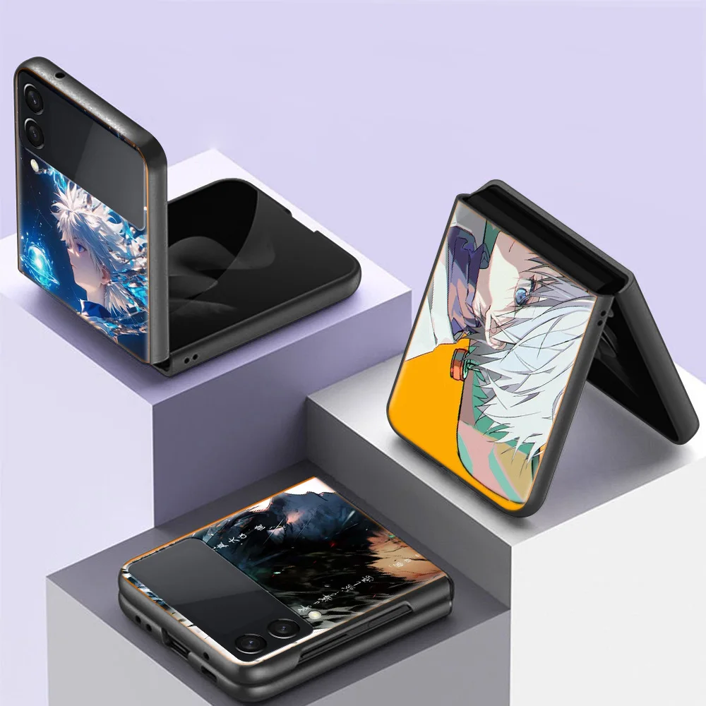 Funda de teléfono Hunter x Hunter para Samsung Z Flip 6 7 5G Z Flip 5 Galaxy Z Flip 3 4 5G ZFlip, funda dura a prueba de golpes, TPU, PC, Coque Capa