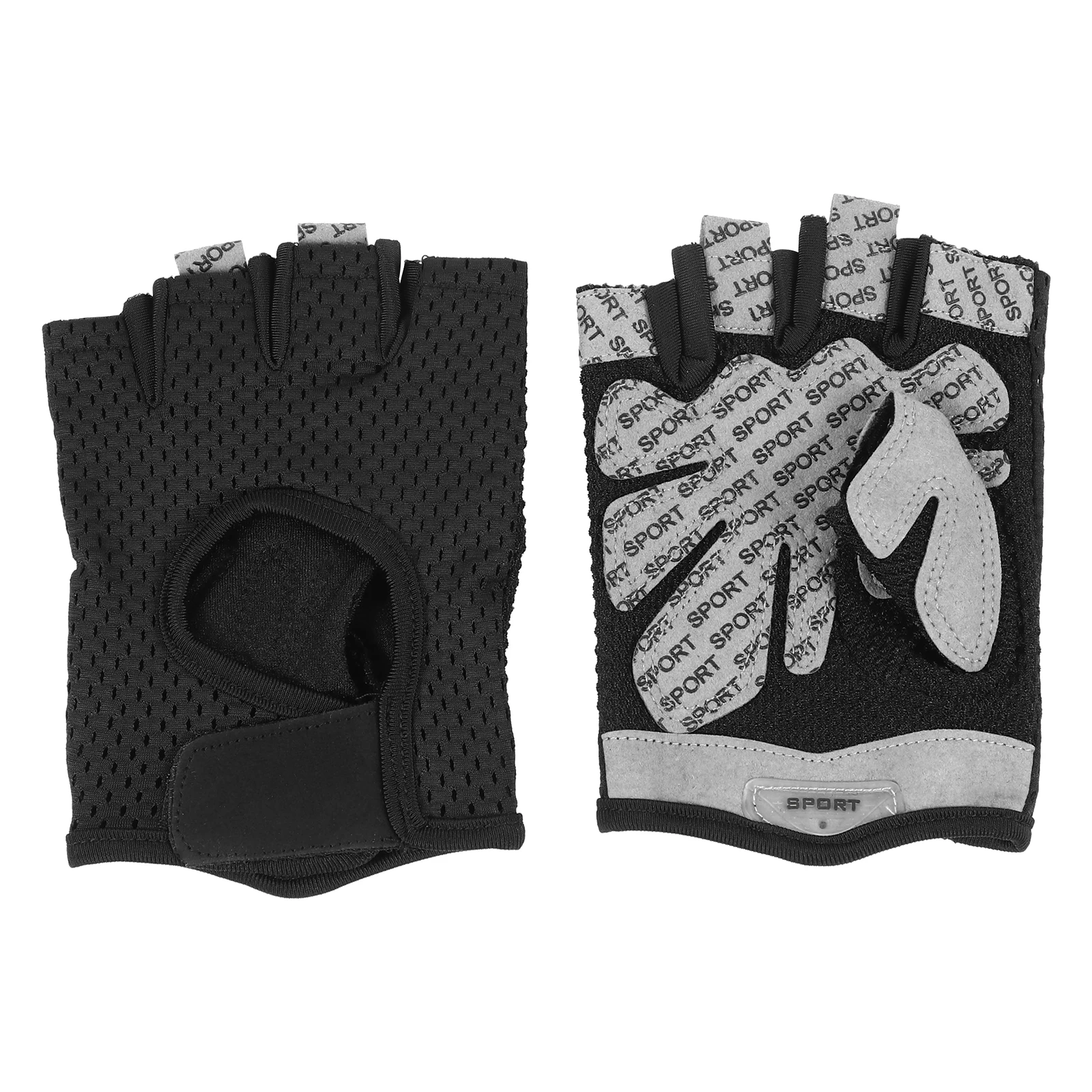 

AntiSlip Half Size Cycling Sports Exercise Gym Breathable Gym Gloves Breathable Exercise Palm Thickened Gloves