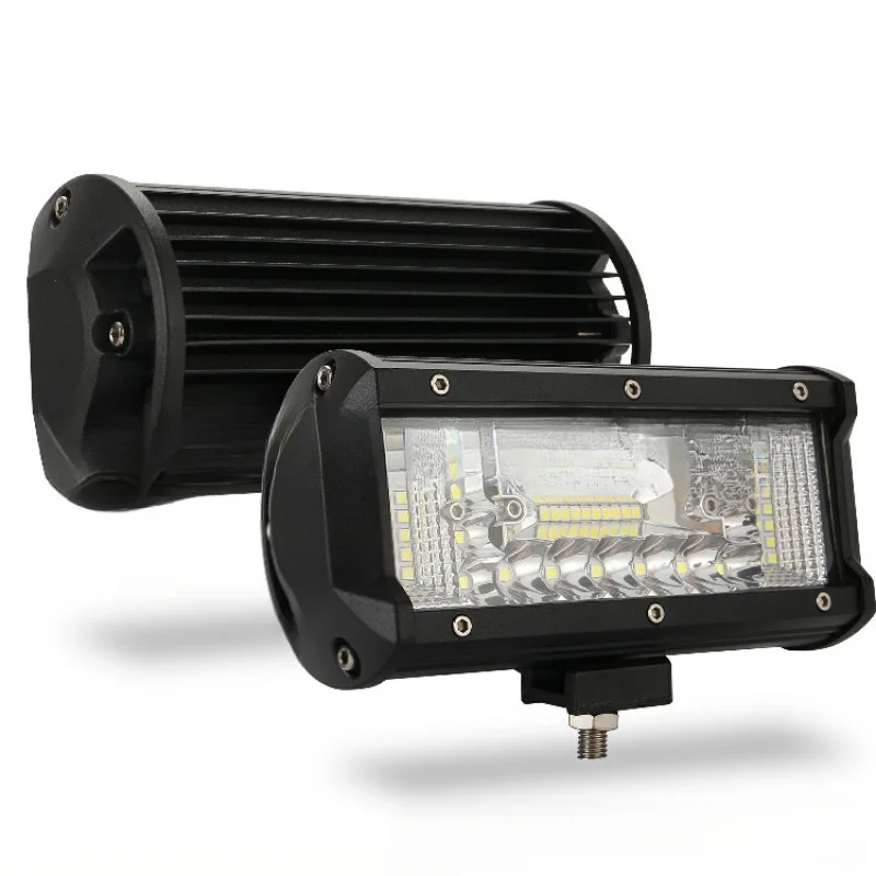 For Car Off-Road Lighting Amazon Hot-Selling 7-Inch 3-Row LED Strip Work Light, 168W, Roof-Mounted Modification Lamp