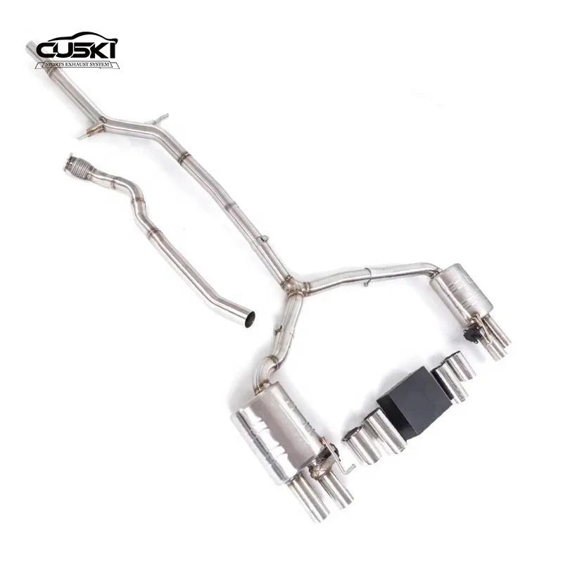 High Performance Car Exhaust System Acoustical Damper Exhaust Pipecatback Exhaust For AUDI A3 1.4T 1.8T 2.0T 2014