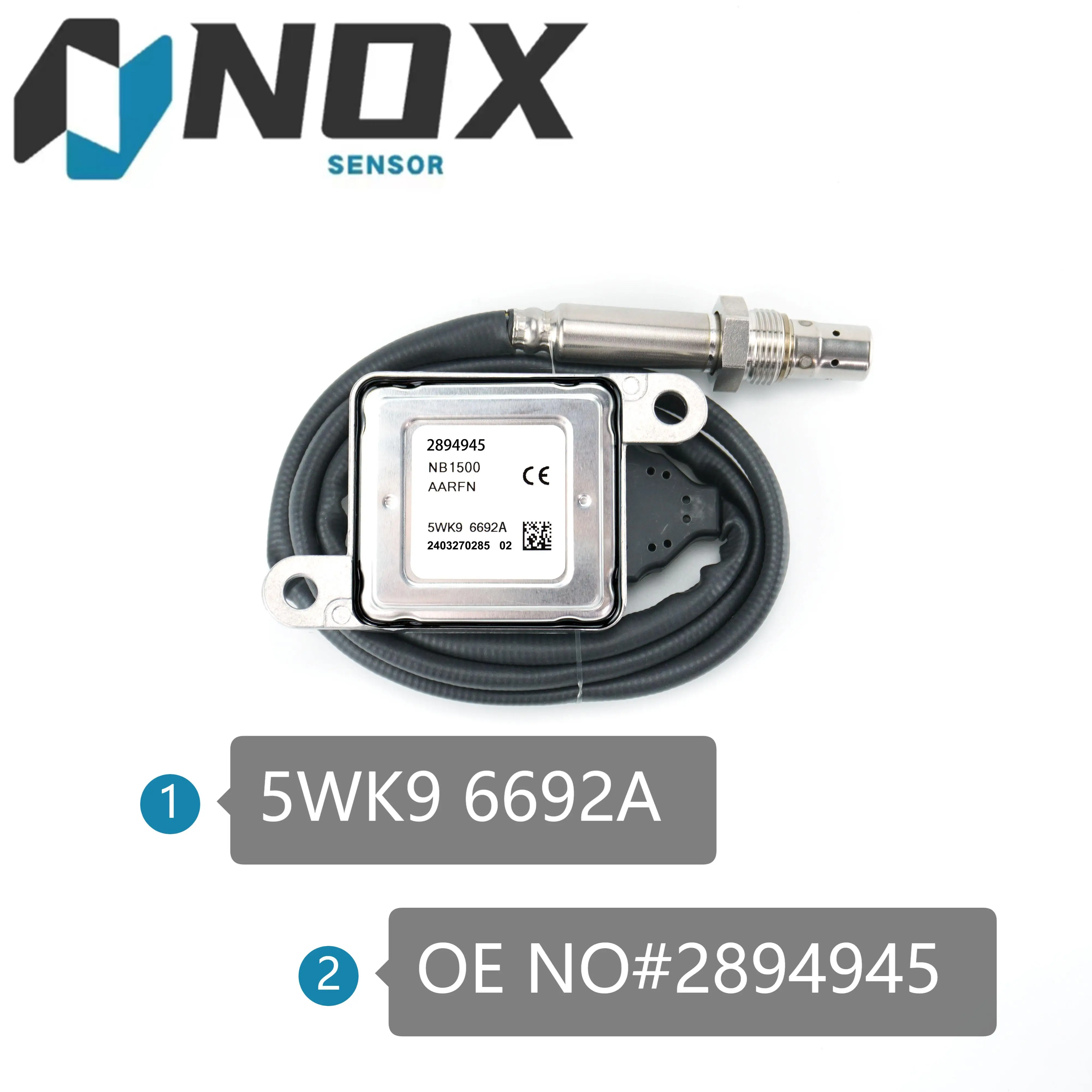 2894945 5WK96692A 5293295RX New Nitrogen Oxide Nox Sensor For Cummins ISB6.7 2872297 5293295 5293295NX 5893295 6407242R