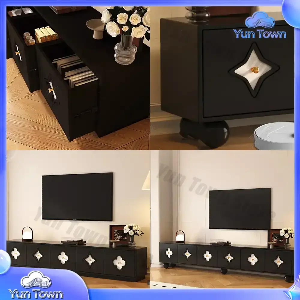 Nordischer Eleganter TV-Schrank Aufbewahrungsregal Europäischer Romantischer Fernsehtisch Multifunktionaler Fernsehschrank Wohnzimmer