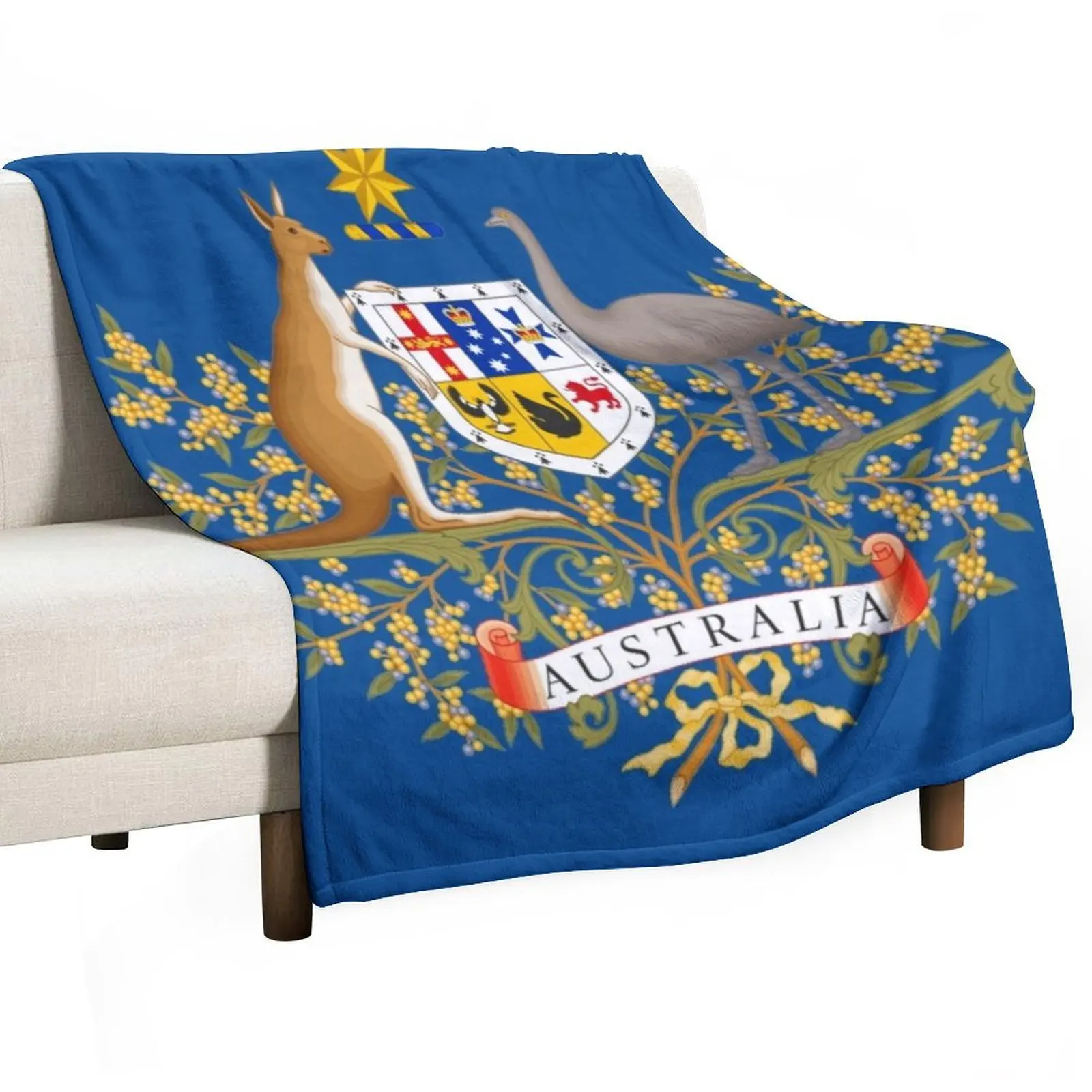 

Coat of Arms of Australia Throw Blanket Blankets For Baby Beach Blankets