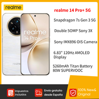 realme 14 Pro+ 5G Smartphone 50MP+50MP Camera 120Hz 6.83'' Quad Curve Display Snapdragon 7s Gen 3 processeur 5260mAh Battery