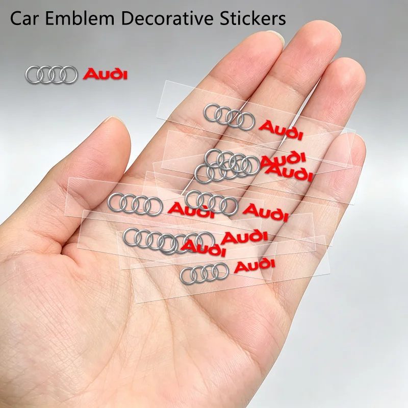 Picture 4: 5/10pcs Car Interior Sticker Central control Decals Emblem Badge Waterproof For Audi Sline TT RS A4 B7 B8 B9 A3 8L A5 A6 C6 A8
