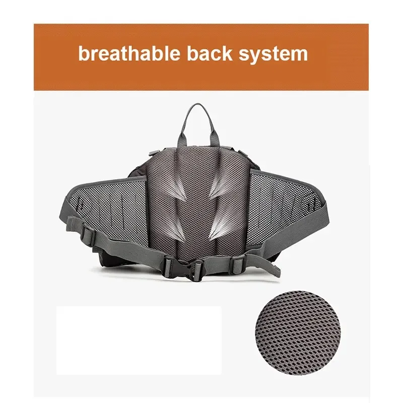 キャンプ用ウエストチェストバッグ アウトドアナイロンショルダーバッグ クロスボディトラベル サイクリング 自転車乗馬 ランニングハンドバッグ 登山用メンズバッグ