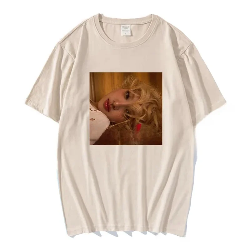 ROSÉ Rosie ألبوم الجرافيك تي شيرت APT الإضاءة قصيرة S الرجال المرأة تنفس تي شيرت مخطط لجميع المواسم ملابس الشارع الشهير غير رسمية