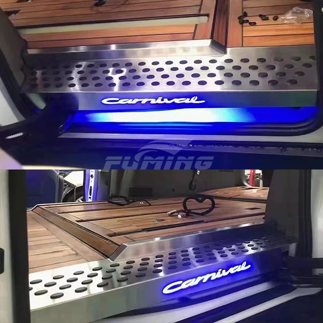 Modifikasi Strip Ambang Pintu Mobil Karnaval dari Baja Anti Karat, Desain Sport-Mewah, Pelindung Luar Fender yang Elegan