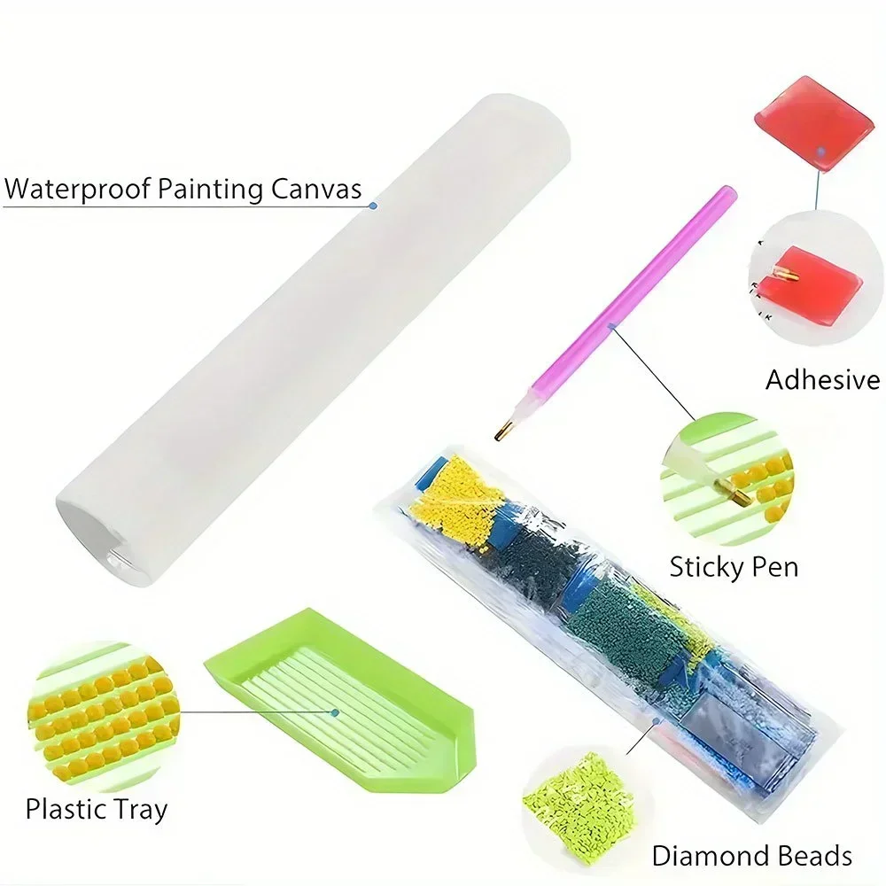 MINISO N-Nanami K-Kento الماس اللوحة جولة مربع الماس التطريز اليدوية DIY فسيفساء ديكور المنزل هدية للأطفال