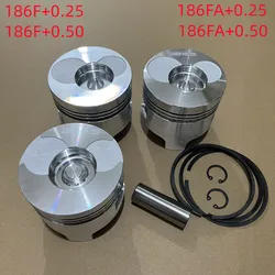 186F 186FA Piston ring pin snap ring kit For 186F+0.25 / 186F+0.50 186FA+0.25 186FA+0.5 Chinese diesel engine Micro Tiller Parts