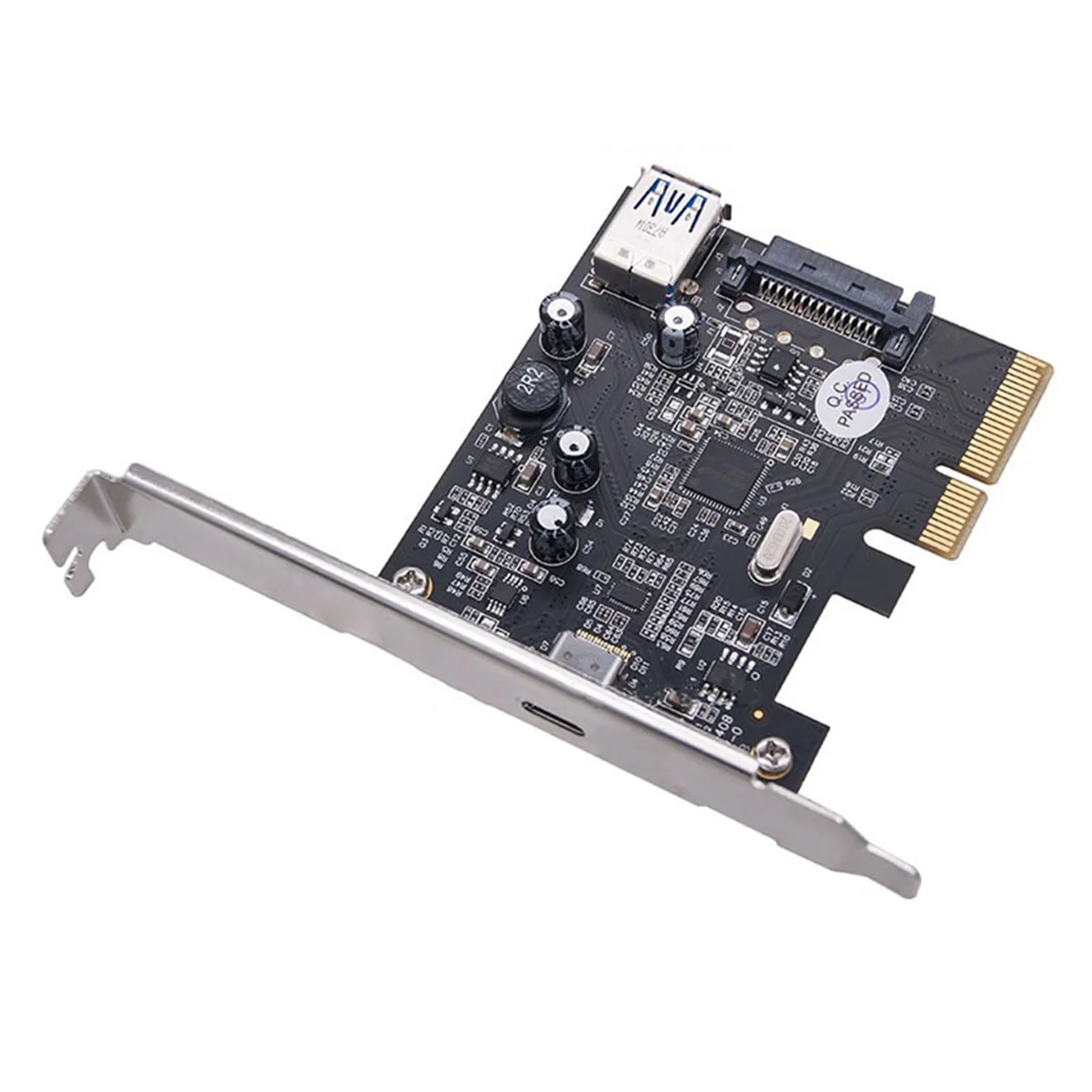 

T07C-USB3.1 PCI-E Expansion Card PCI-E Express 4X to USB 3.1 Gen 2 10Gbps 2-Port Expansion Card ASM1142 Chipset for PC Laptop