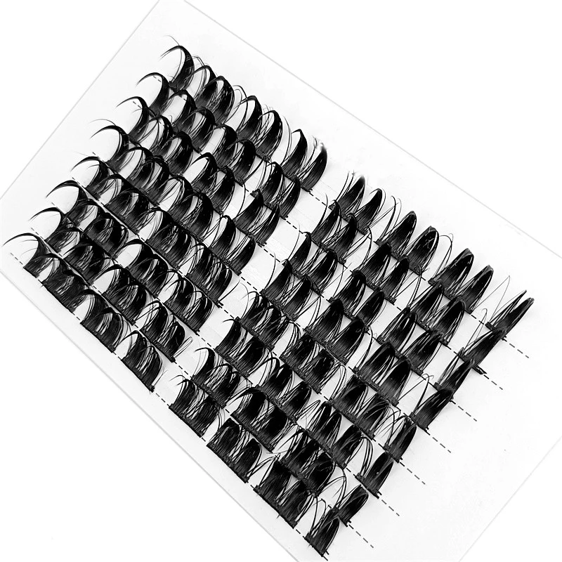 3D Fluffy Single Cluster False Lashes Premade Volume Fans Fox Eye Effect Individual Eyelash Segmented Fake Lashes Extension