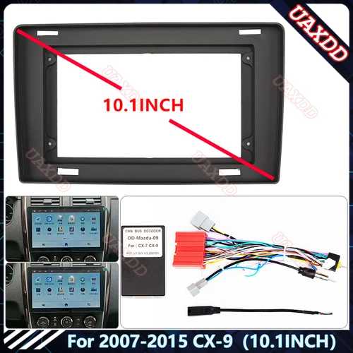Para Mazda 2007-2015 CX-9 10,1 pulgadas Radio de coche Android pantalla de audio estéreo reproductor de vídeo multimedia cables de navegación marco de arnés