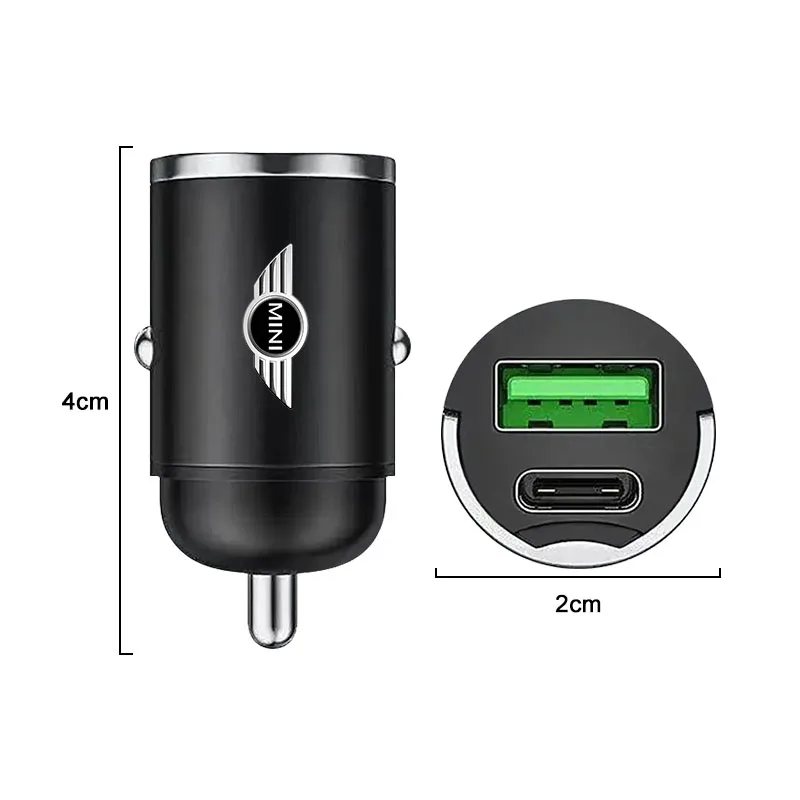 100W Car Charger Lighter PD Fast Charging For IPhone Mini USB Type C For MINI F54 F55 F56 R56 R60 SONE Roadster Clubman Coupe