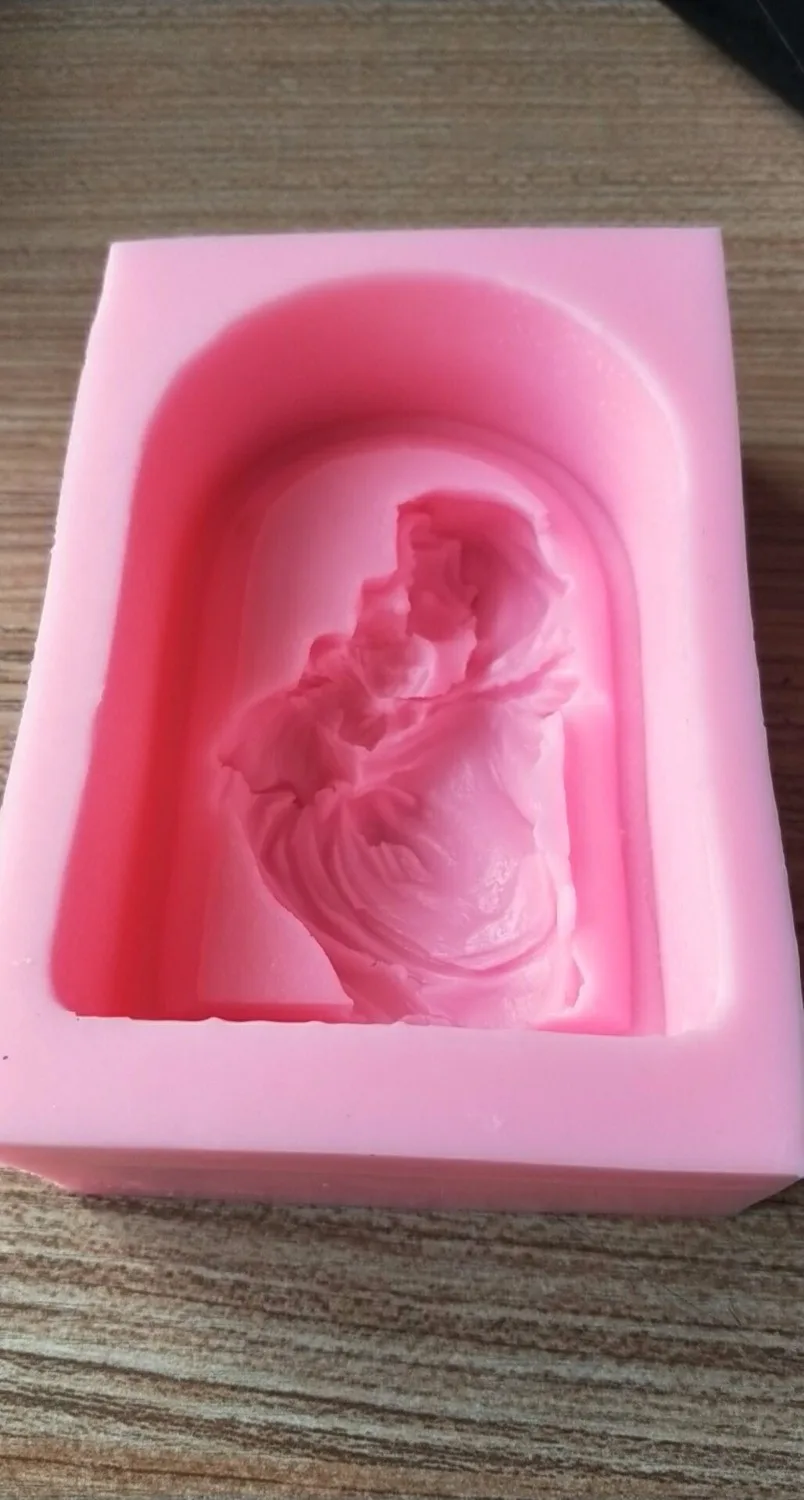 2D Silicone Soap Mold Handmade Soap Making Cake Decoration Mold - Mother & Baby Moulds PRZY Eco-friendly