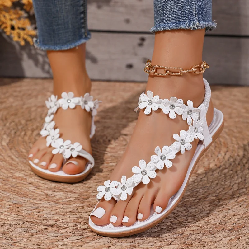 Sommerlicher Verkaufsschlager: Elegante und Sexy Runde Zehenpartie Flache Pantoffeln, Modischer Neuer Stil, Bequeme Stilvolle Freizeit-Strandsandalen