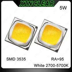 High CRI RA95 5W LED Light Beads White 2700K 3000K 3500K 4000K 5000K 5700K SMD 3535 Chips For Flashlight Headlight Car Light