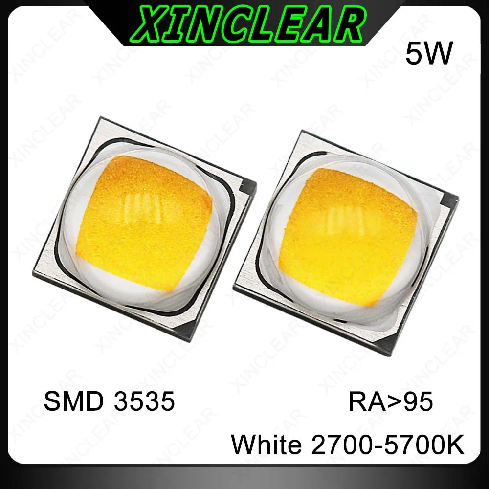 Wysoki współczynnik oddawania barw RA95 5W Koraliki lampowe LED biały 2700K 3000K 3500K 4000K 5000K 5700K SMD 3535 chip nadaje się do latarki reflektory światła samochodowe