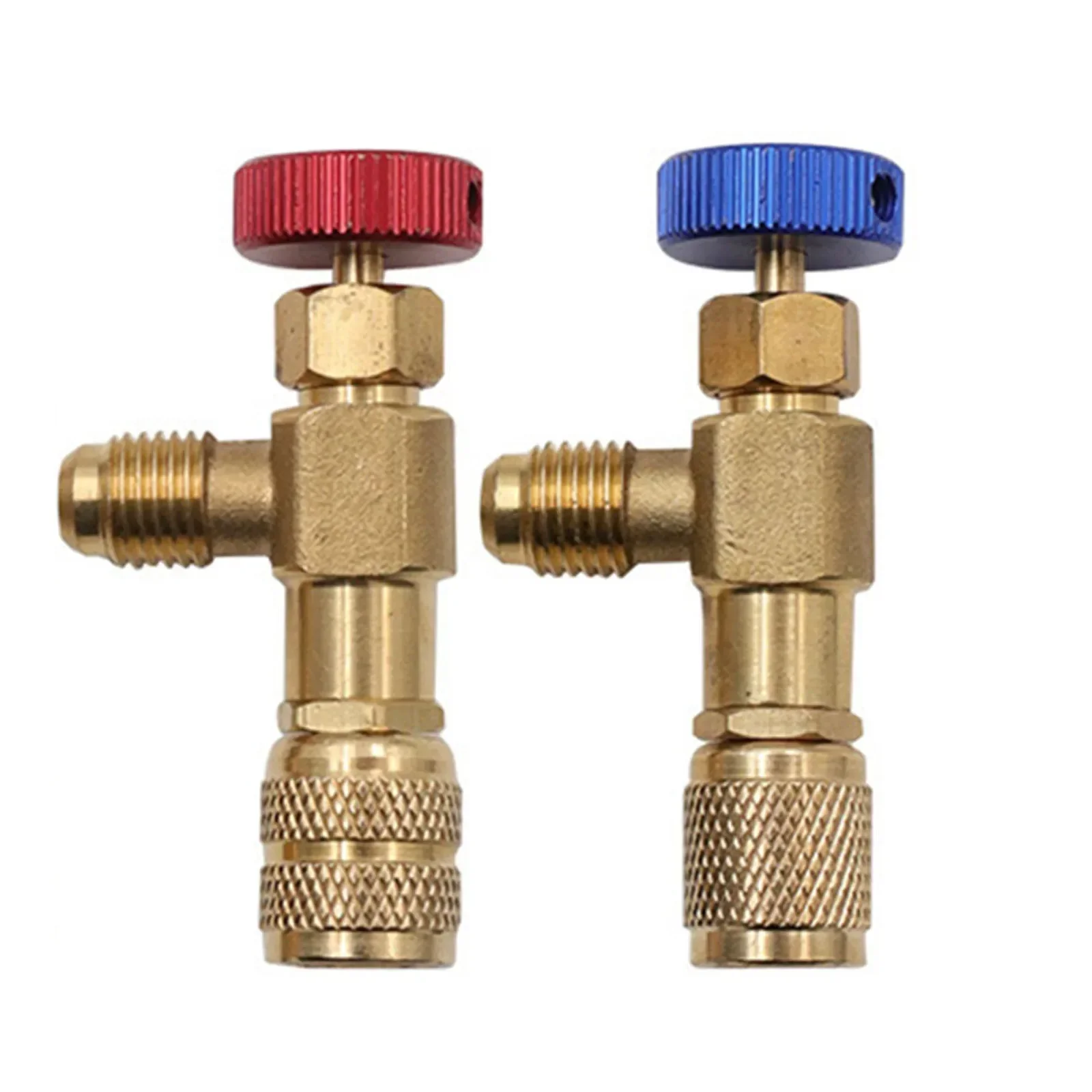 2PCS Air Conditioning Fluorine Safety Manual Valve Adapter R22/R410 Connector Air Conditioning Adapter HVAC Tools