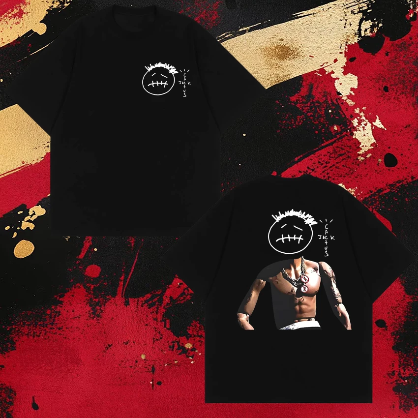 

Rapper Travis Scott Album Tour 2026 print T shirts Men Women vintage Hip Hop punk streetwear Unisex Cotton short sleeve T-shirt