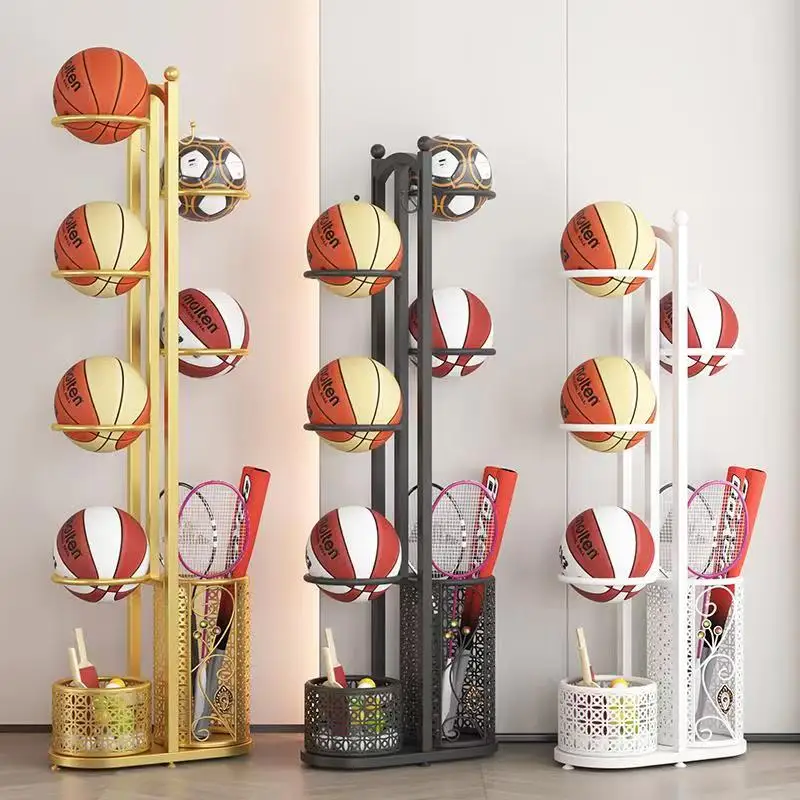 Basketball Storage Rack Household Indoor Ball Display Shelf Children's Ball Rack Fitness Sporting Goods Storage Basket