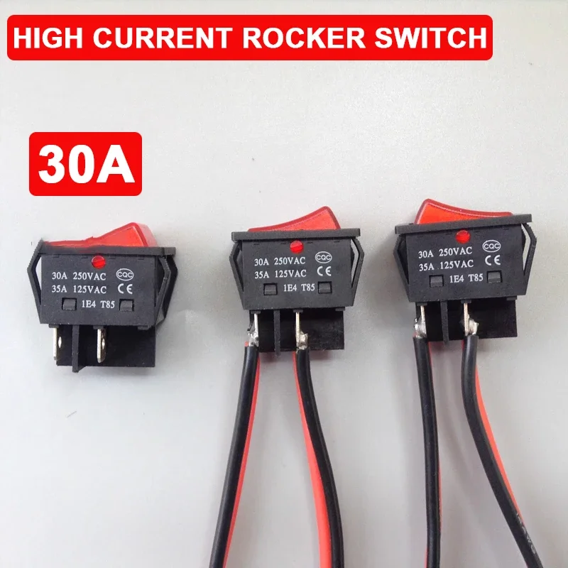 30A High Current Boat Type Battery Master Switch Terminal Block All Copper Waterproof Brush Motor 12V 24V Four-pin Connector
