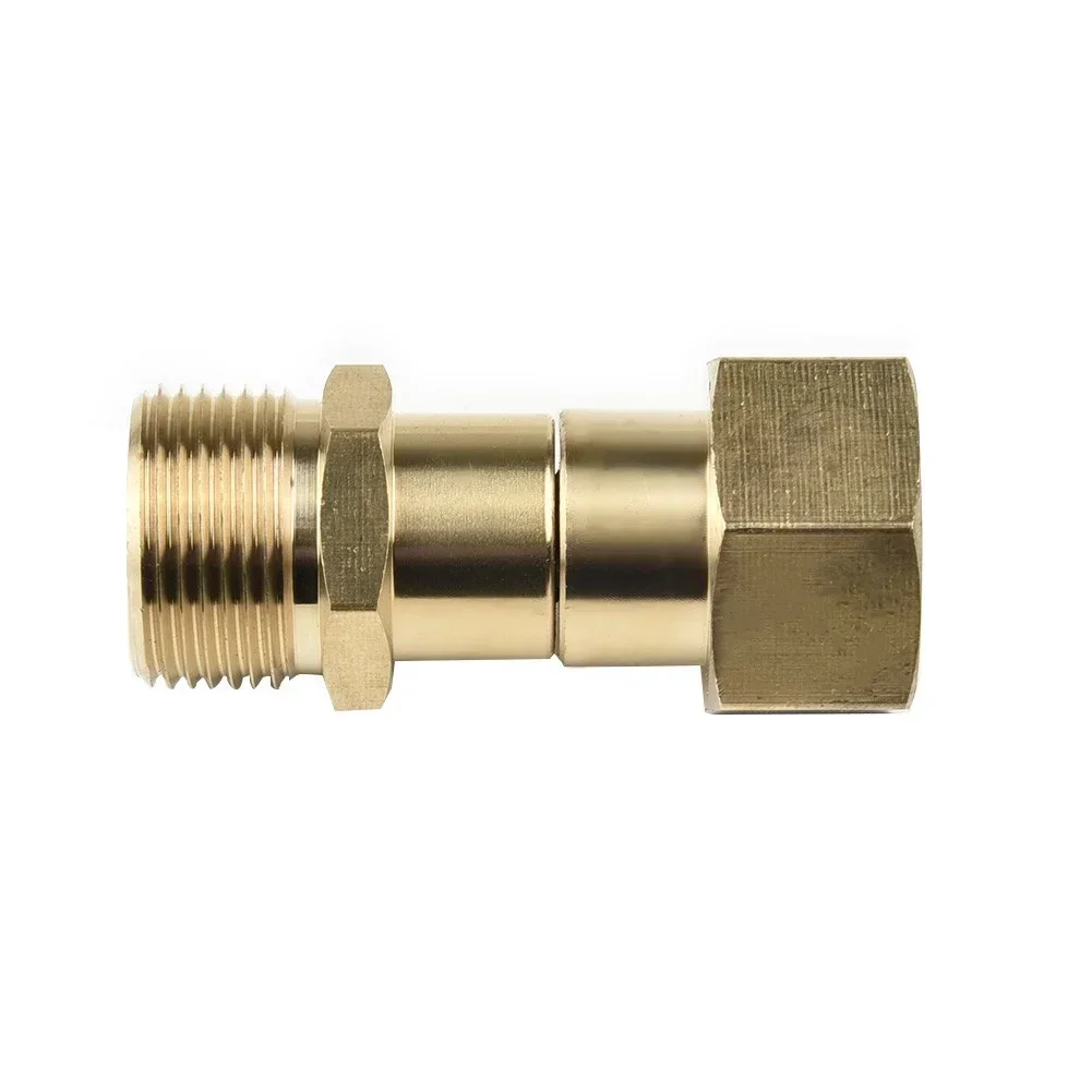 

Brass Swivel Joint M22 15mm Thread Pressure Washer Swivel Joint Kink Free Connector Hose Fitting Garden Water Connectors