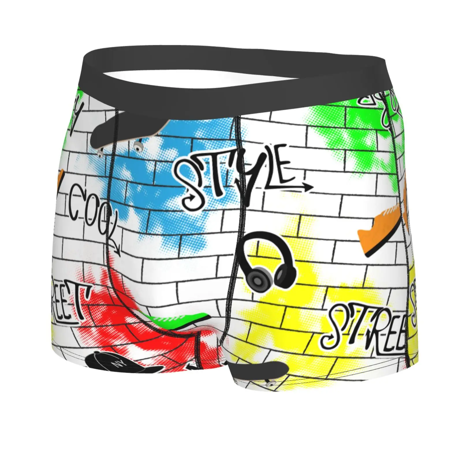 Brick Graffiti Pattern Print Men Underwear Boxers Breathable Mens Boxershorts Men's Panties Underpants Man Boxers Briefs Trunks