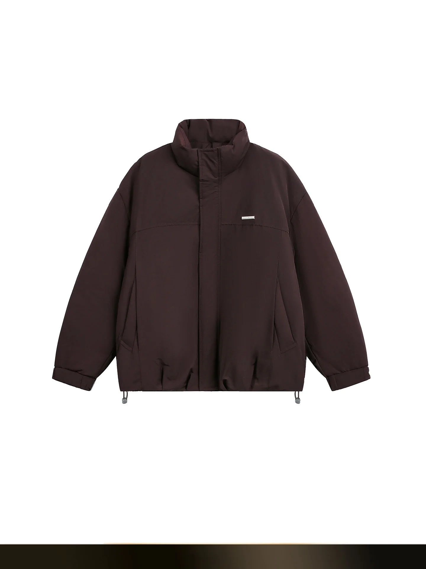 

Nted American Retro Pure Color Simple Stand Collar Men's down Jaet Winter Du Feather Warmth Couple Anti-Cold Outerwear