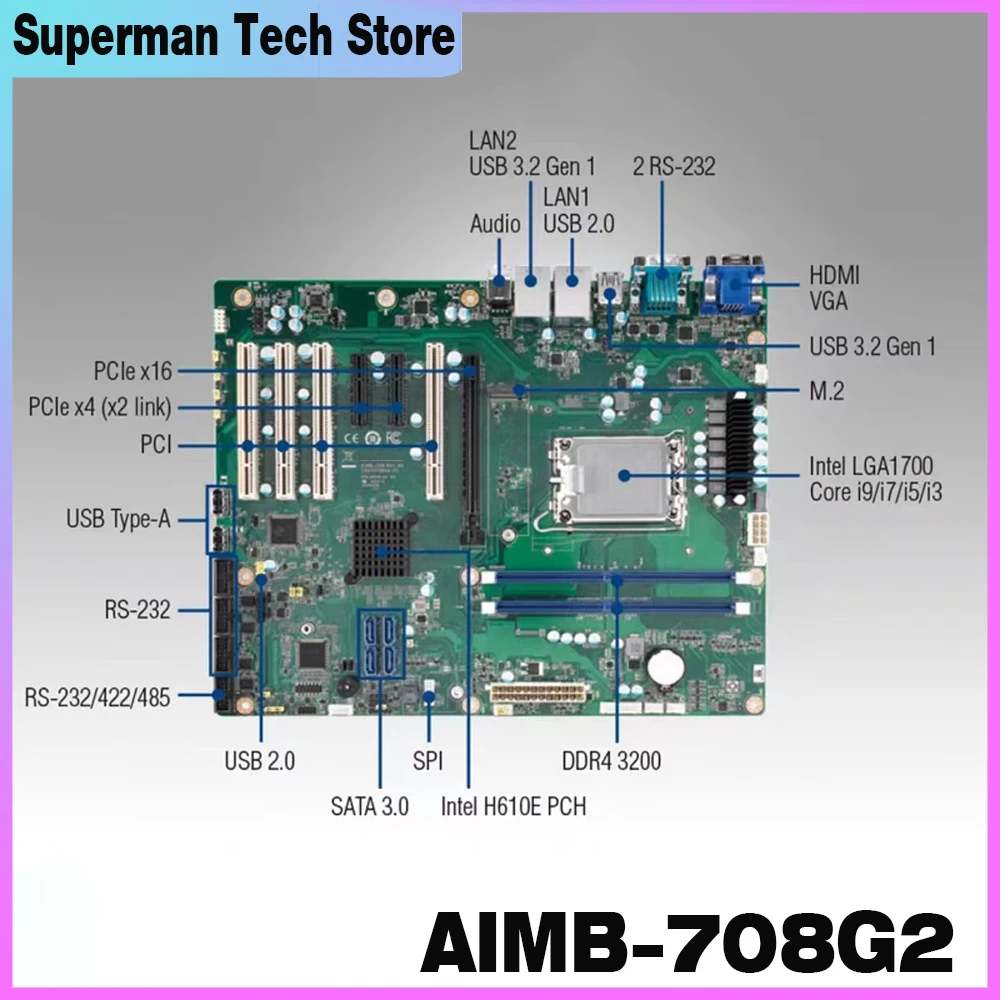 AIMB-708 For Advantech Industrial motherboard 12 generation Intel Core i9/i7/i5/i3CPU server ATX AIMB-708G2