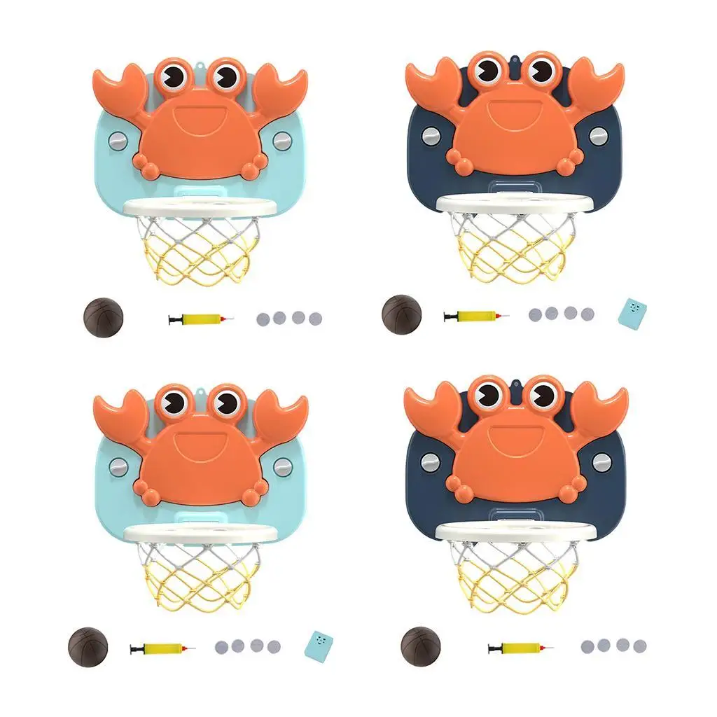 Suction Cup Basketball Hoop with Inflatable Pump Accessories Over The Sports Gym Game Activities Toy Set for Kids