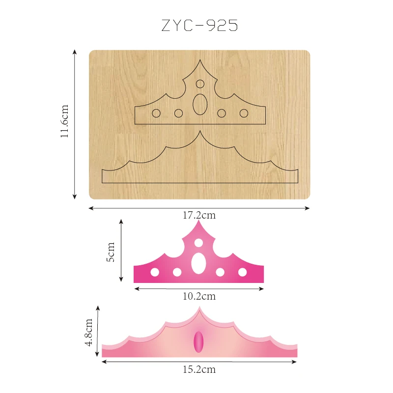 ZYC-925 Crown Wooden Cutting Molds, Suitable for Use in Die-Cutting Machines