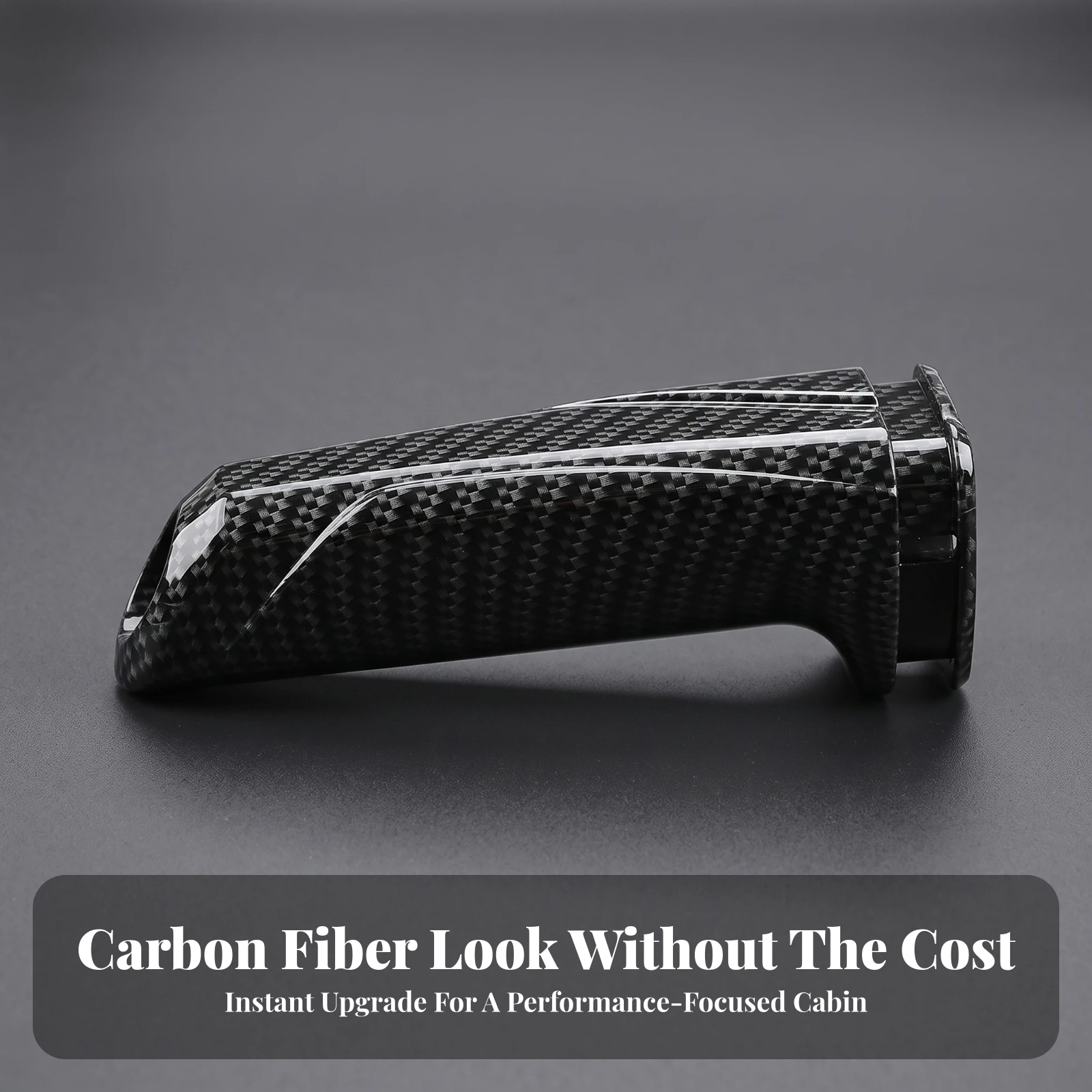 Carbon-Fiber Handbrake Cover Lightweight Handbrake Cover with Mounting Base Car Accessory Tapered Shield for Drivers
