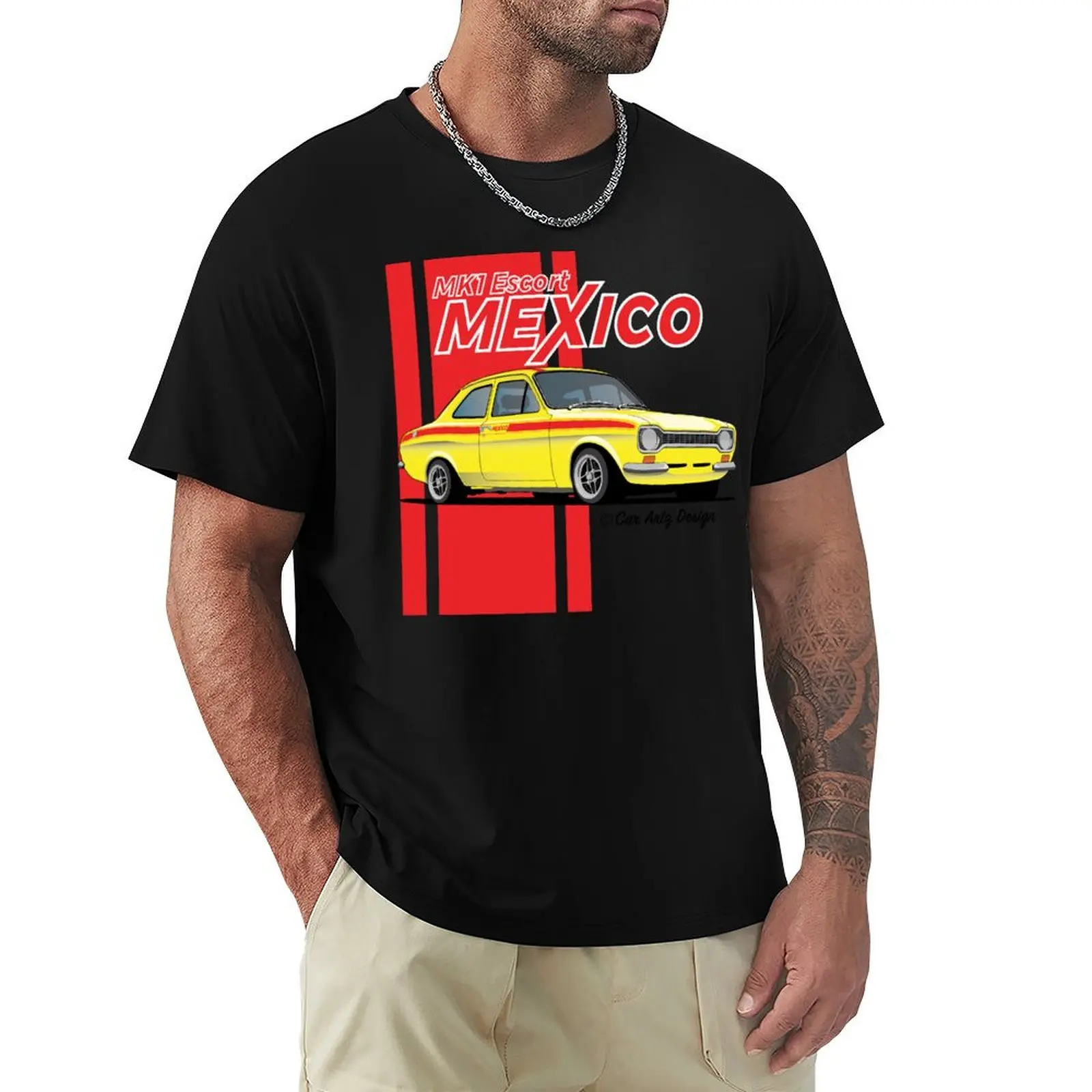 

Mk1 Escort Mexico (Yellow + Red) T-Shirt essential t shirt vintage graphic tee anime figures slim fit t shirts for men