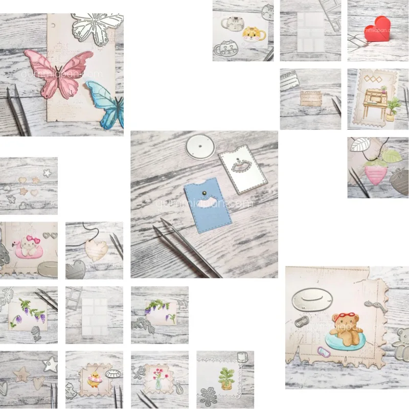 Duck in swimming ring Background Cutting Die Scrapbook Diary Decoration Stencil Embossing Template DIY Greeting Card Handmade