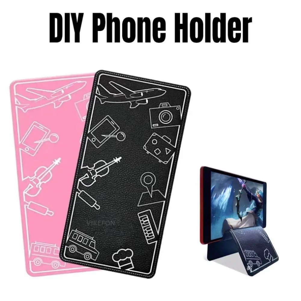 Graffiti DIY Phone Holder Multi-functional Stretchable Travel Phone Stand Storage Portable Adjustable Phone Rack