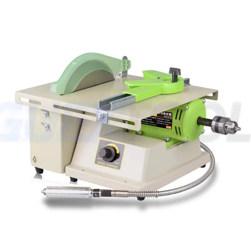 High Power Table Grinder Small Jade Polishing Machine Jade Carving Machine Cutting Machine Polishing Machine Tool 1380W Saw