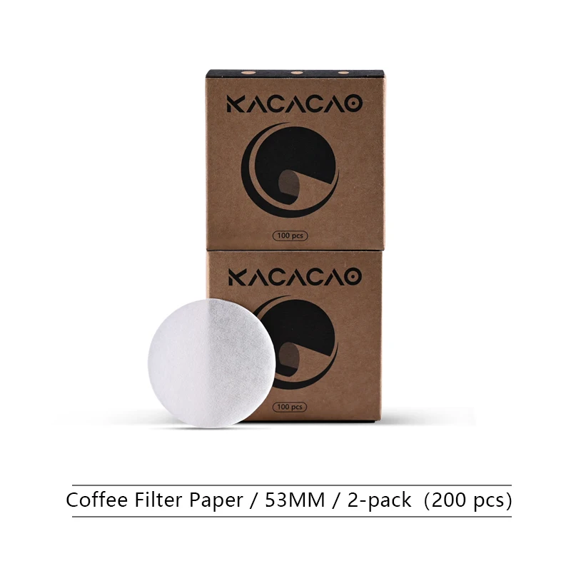 KACACAO Kaffeefilterpapier 51/53/58 mm Einweg-Sekundärwasserfilterpapiere Espresso Siebträger Zubehör Barista Tools
