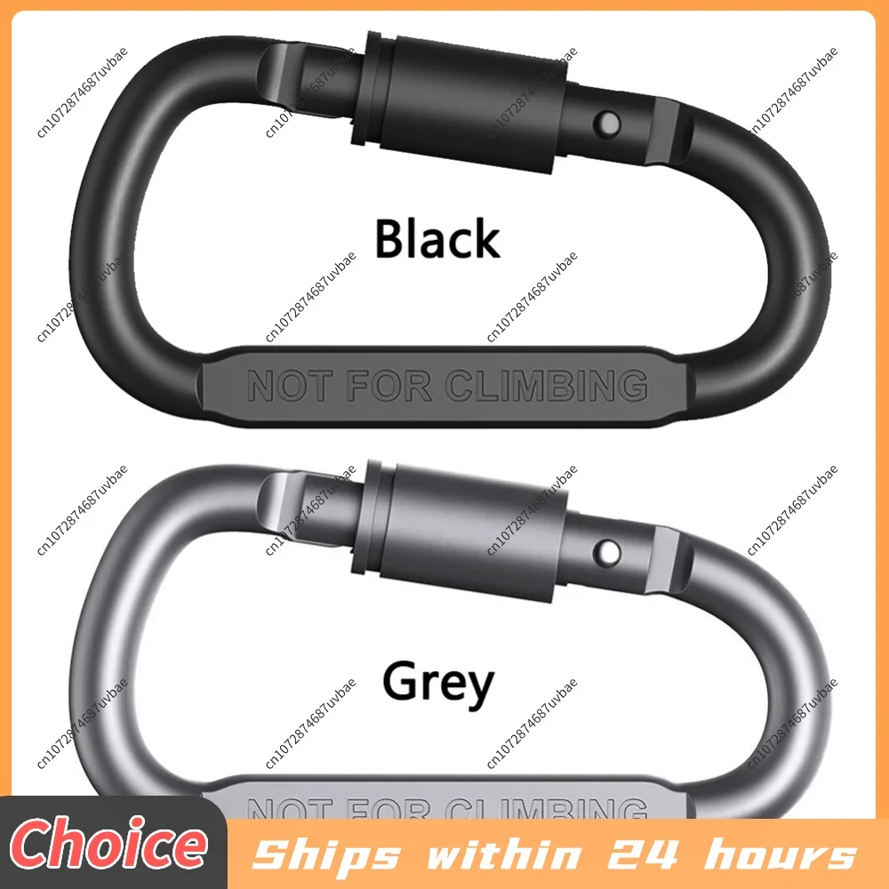 D-ring Locking Carabiner Clip Multifunctional Camping Mountaineering Buckle Snap Clip Lock Buckle Fishing Climbing Acessories