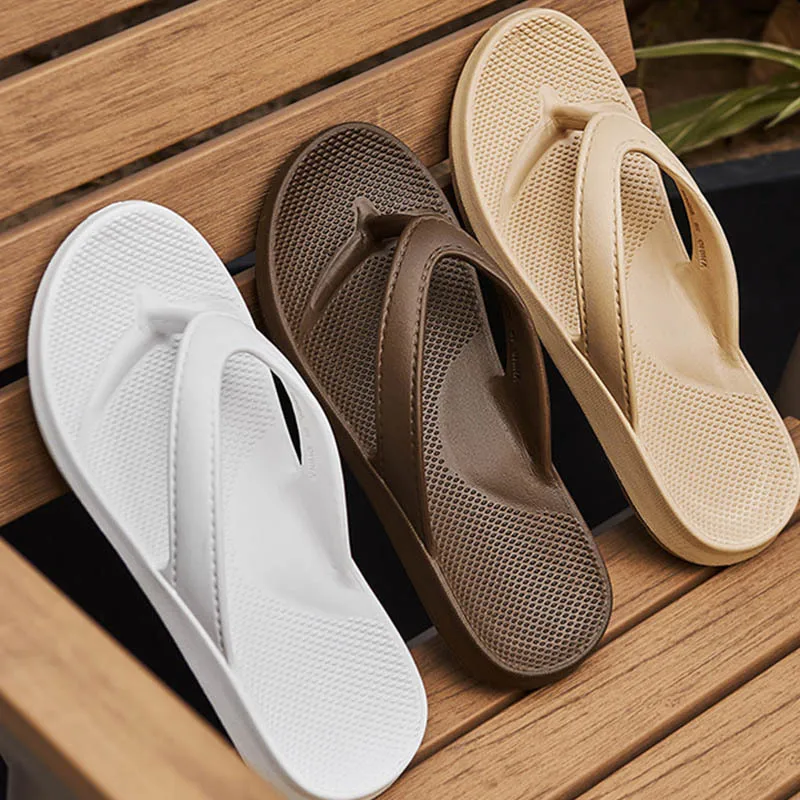 

Мужские шлепанцы из ЭВА, летние нескользящие тапочки, охлаждающая мужская мягкая обувь на толстой подошве в пляжном стиле