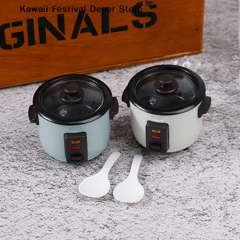 【K】1:12 Dollhouse Miniature Kitchen Electrical Model Simulation Mini Rice Cooker Model Kitchen Doll Electrical Appliance Toys