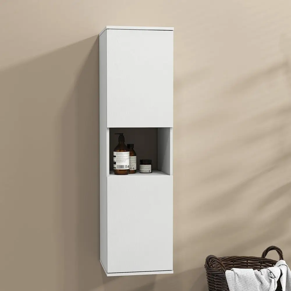 1100mmTall Bathroom Cabinet Storage Cupboard Unit Wall Mounted Tallboy Furniture, White