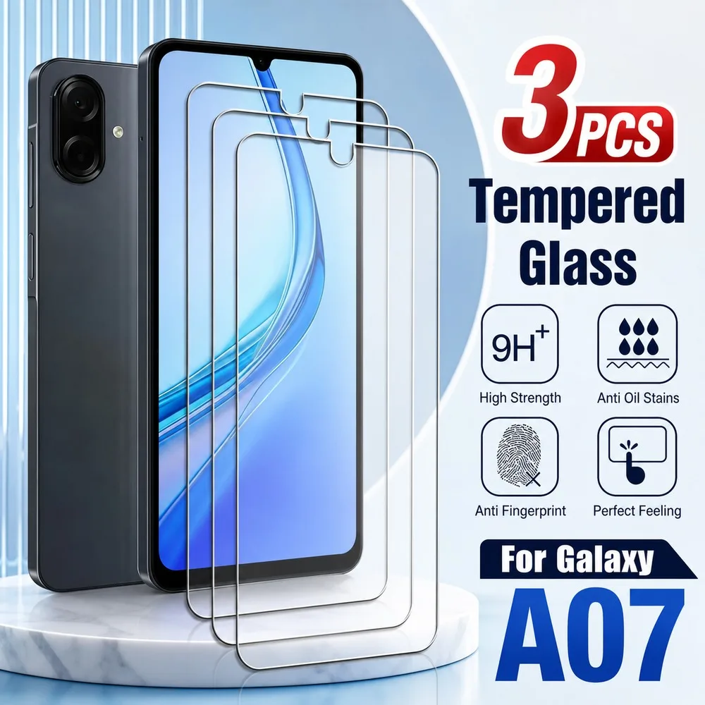 3PCS gehärtetes Glas für Samsung Galaxy A05 A06 A07 A15 A16 A17 Displayschutzfolie für Samsung Galaxy A23 A24 4G A25 A26 A27 A31 HD